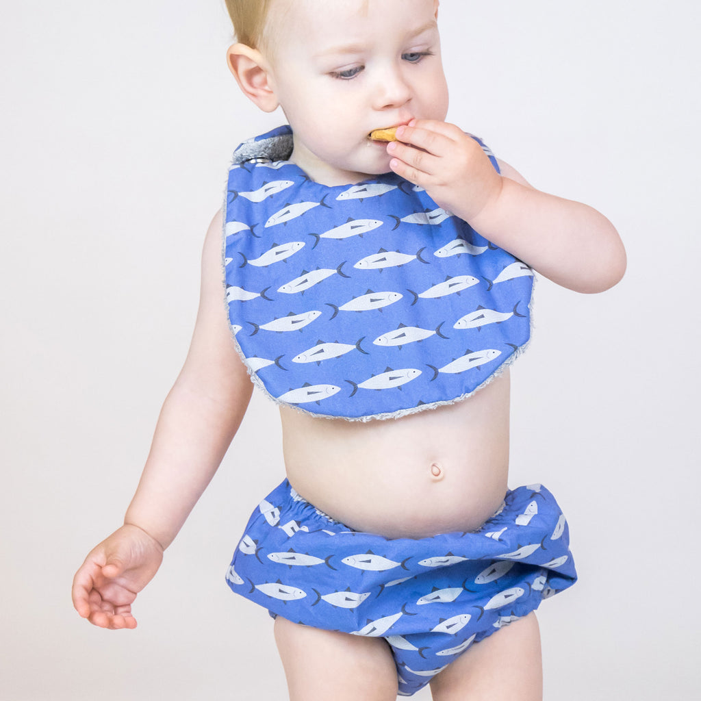Baby - Navy Blue Fish Culotte